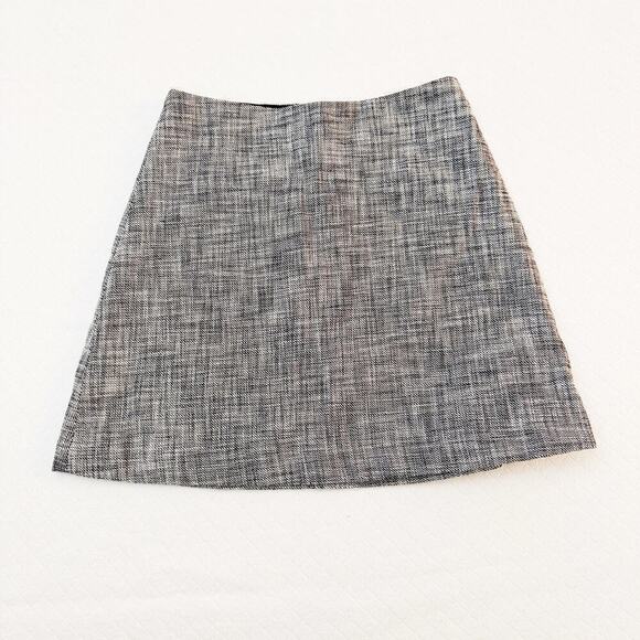 Wilfred Crosshatch Patterned Mini Skirt Black/Grey Size 0 - Picture 5 of 5